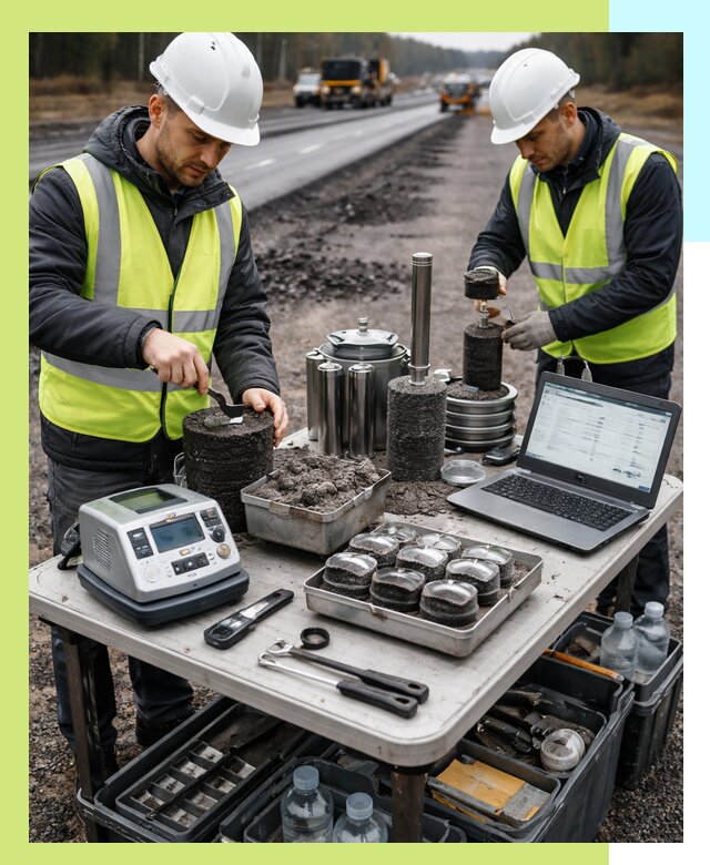 Сертификация асфальта: испытания и подтверждение в Губкине