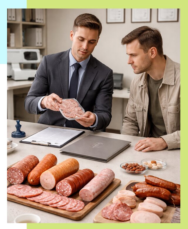 Сертификация колбасных изделий в Губкине от 7619 р. | Алешин-Гбк