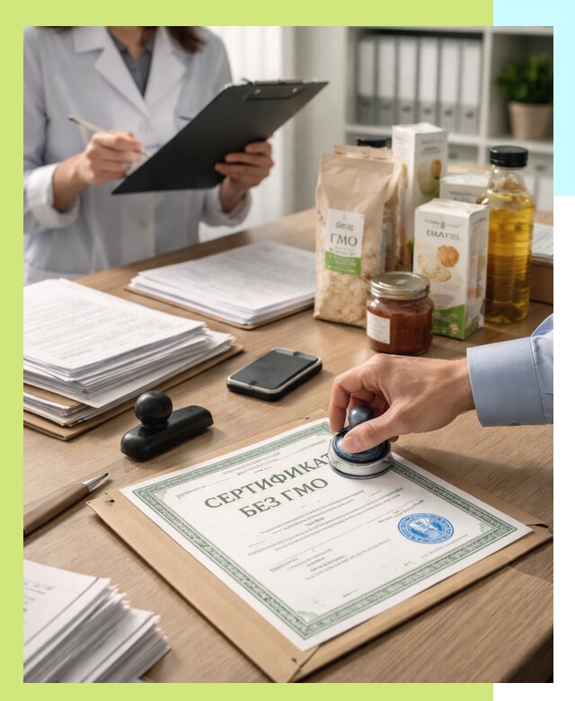 Получение сертификата Без ГМО для продукции в Губкине